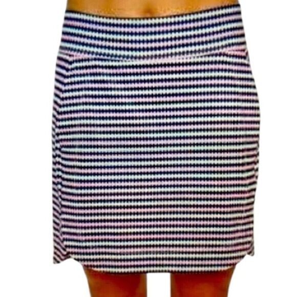 Belyn Key Skort Woman’s Size L Golf/Pickleball Panel Diamond Stripe - Picture 1 of 11